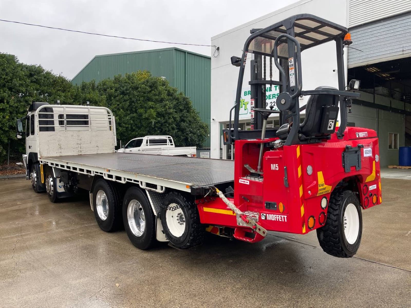 Mr Moffett truck tray loaded for delivery